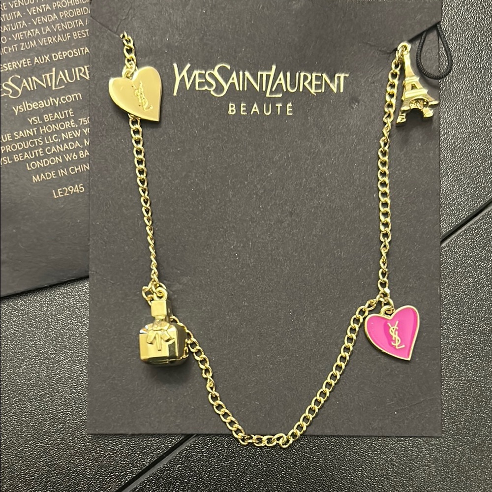 Yves Saint Laurent Gold and Pink Charm Accessory - Picture 2 of 4